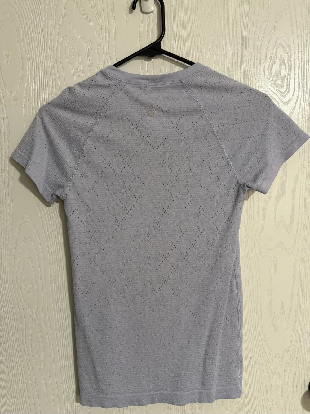 Lululemon Athletica Light Lavender Perforated Crew Neck Tee